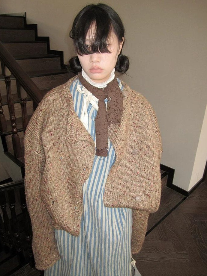 3months | VINTAGE KNIT CARDIGAN JACKET【ID:TN00033】
