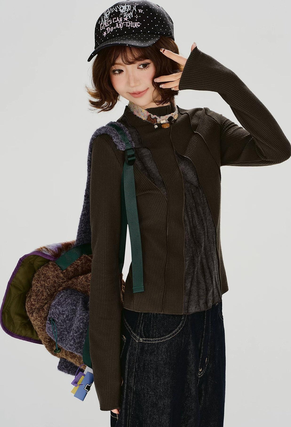 Girlyhalo |  RETRO SPICE GIRLS LONG SLEEVE TOP【ID:TN00013】