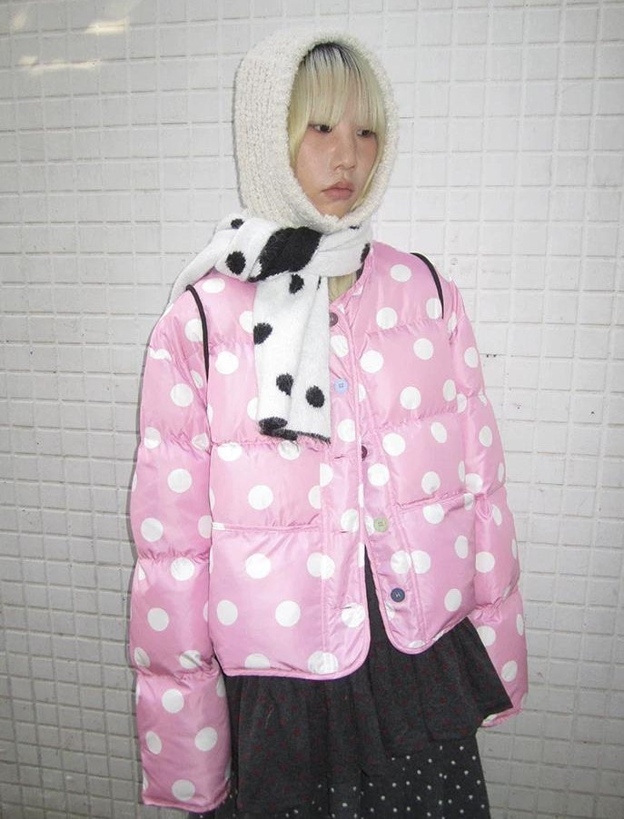 3months |  COLOR COLLISION POLKA DOT JACKET【ID:TN00024】