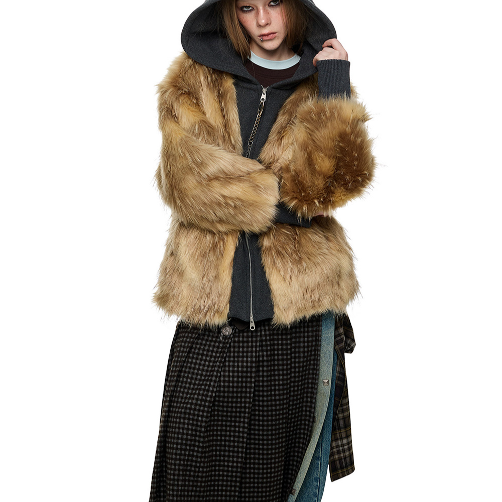 Driftwood Faux Fur Hooded Jacket