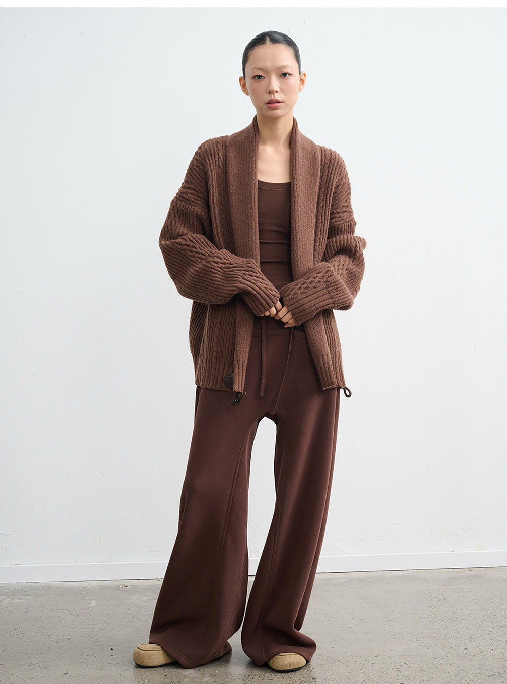Solid Ease Oversized Knit Cardigan (3color)