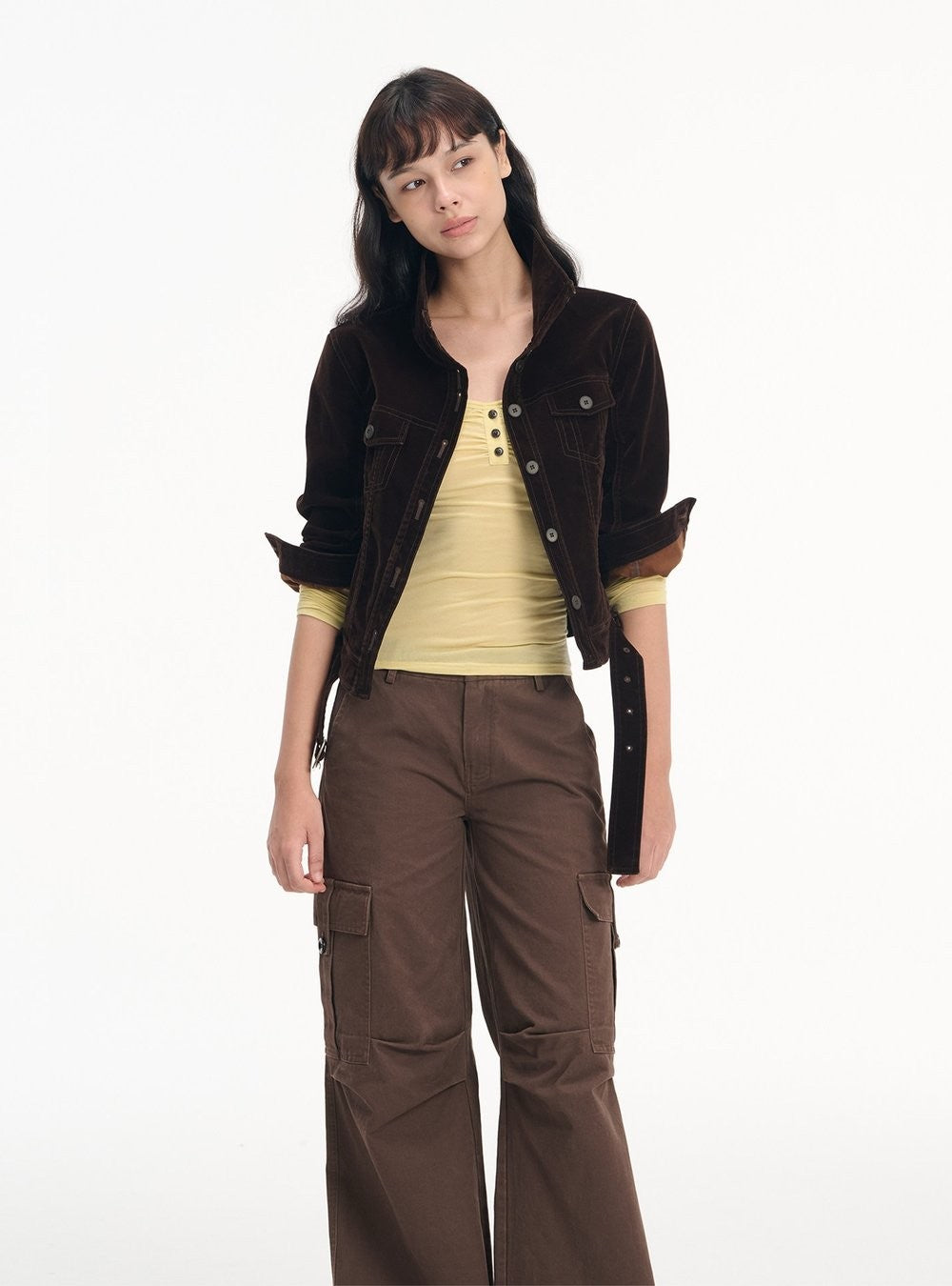 Soft Henley Scoop Neck Top