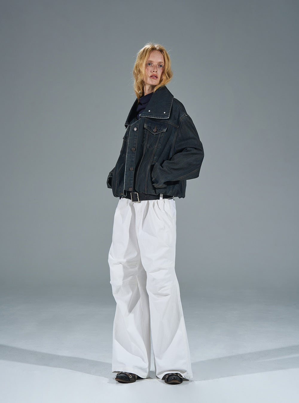 Heavy Wash Oversized Denim Jacket