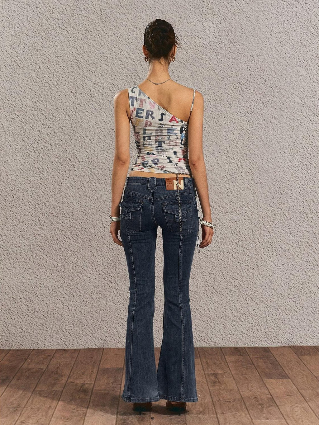 Original Backless Slim Fit Cropped Cotton Women Printed Letter Tank Tops