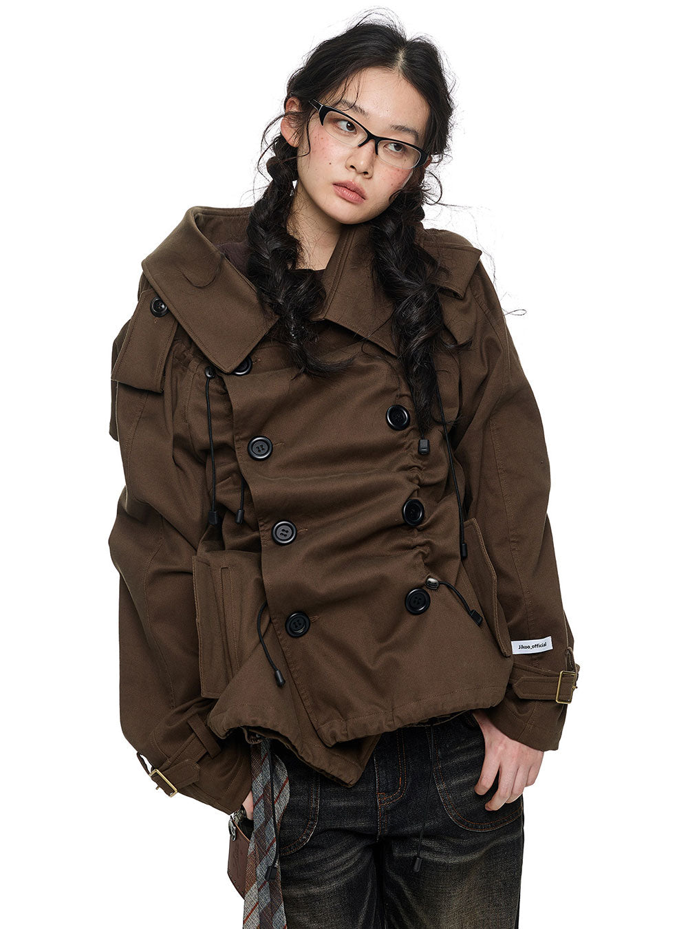 Unfinished Shoulder Double Coat