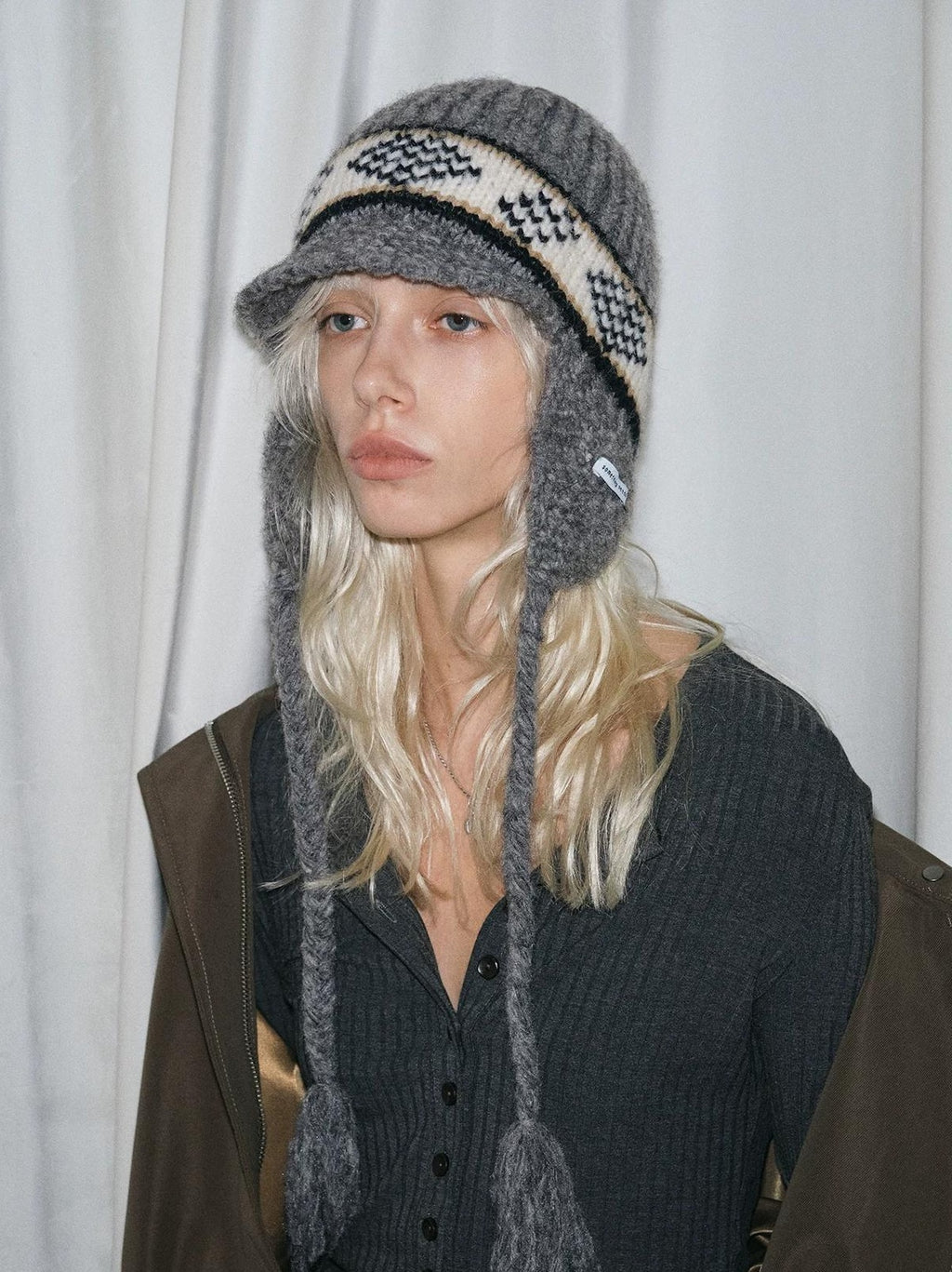TRIA SELECT | WINTER FAIR ISLE WOOL CAP【ID:TN00073】