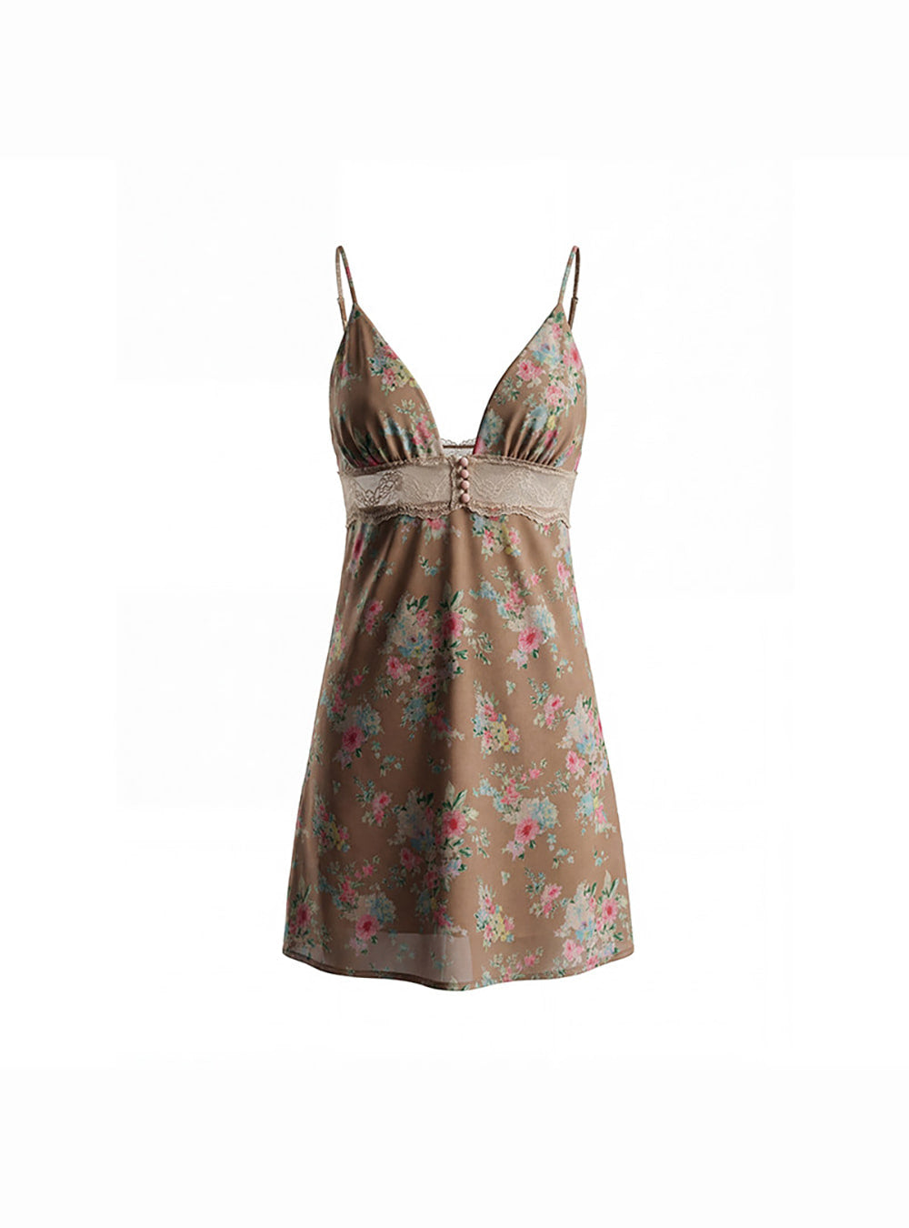 Blush Floral Lace Slip Dress