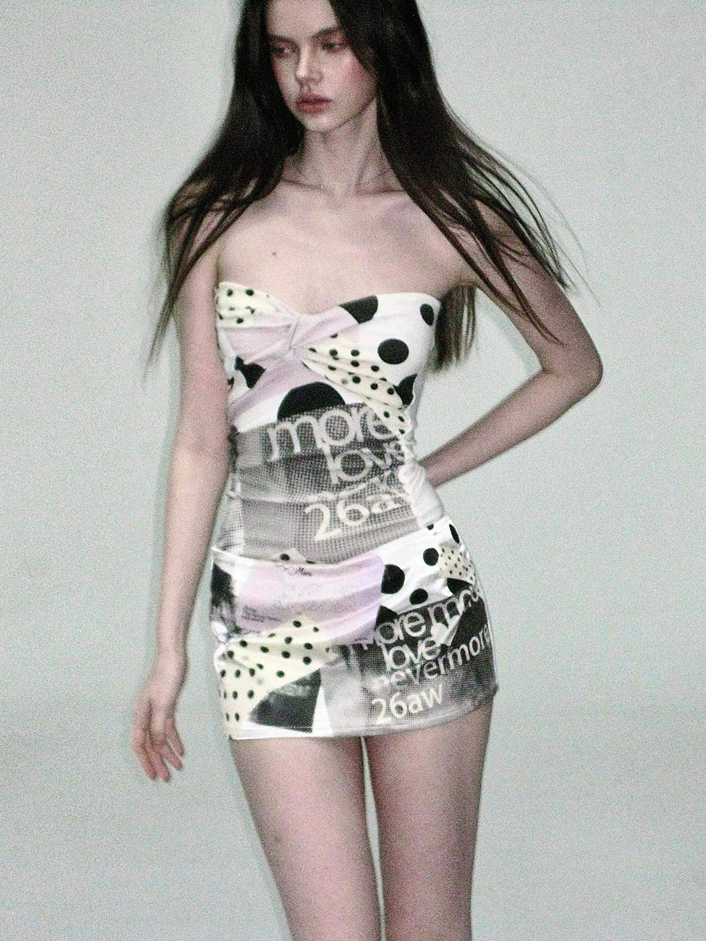 Cute Floral Print Sweet Slim Fit Regular Length Off White Sizes S M L Tube Tops