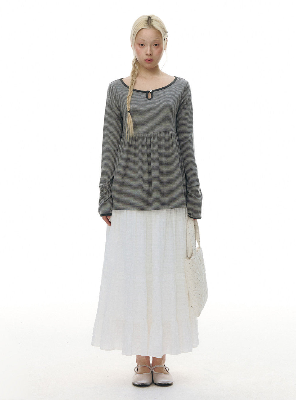 Twinkle Peplum Girl Top (2color)
