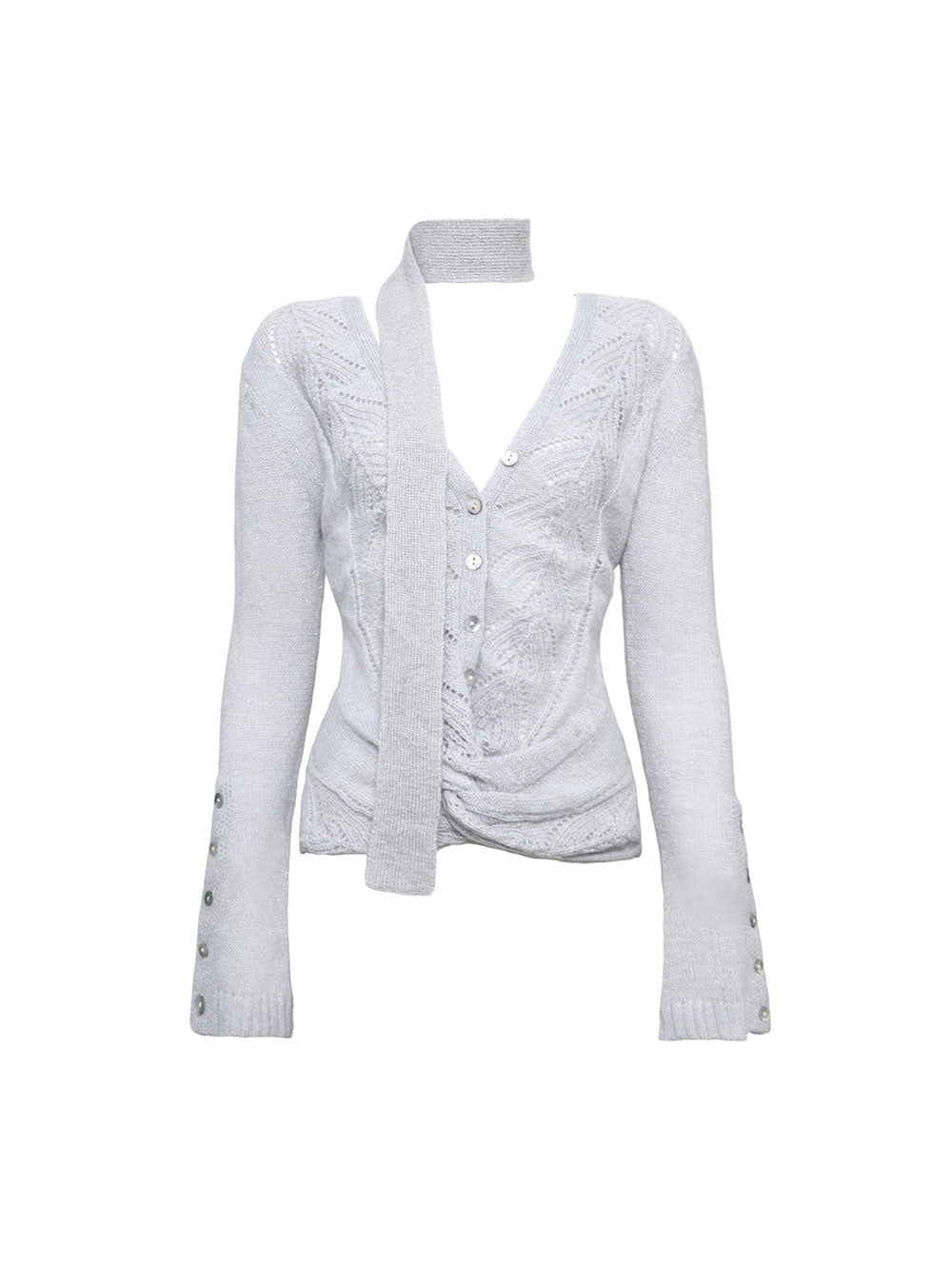 Twist Detail Knit Cardigan (2color)