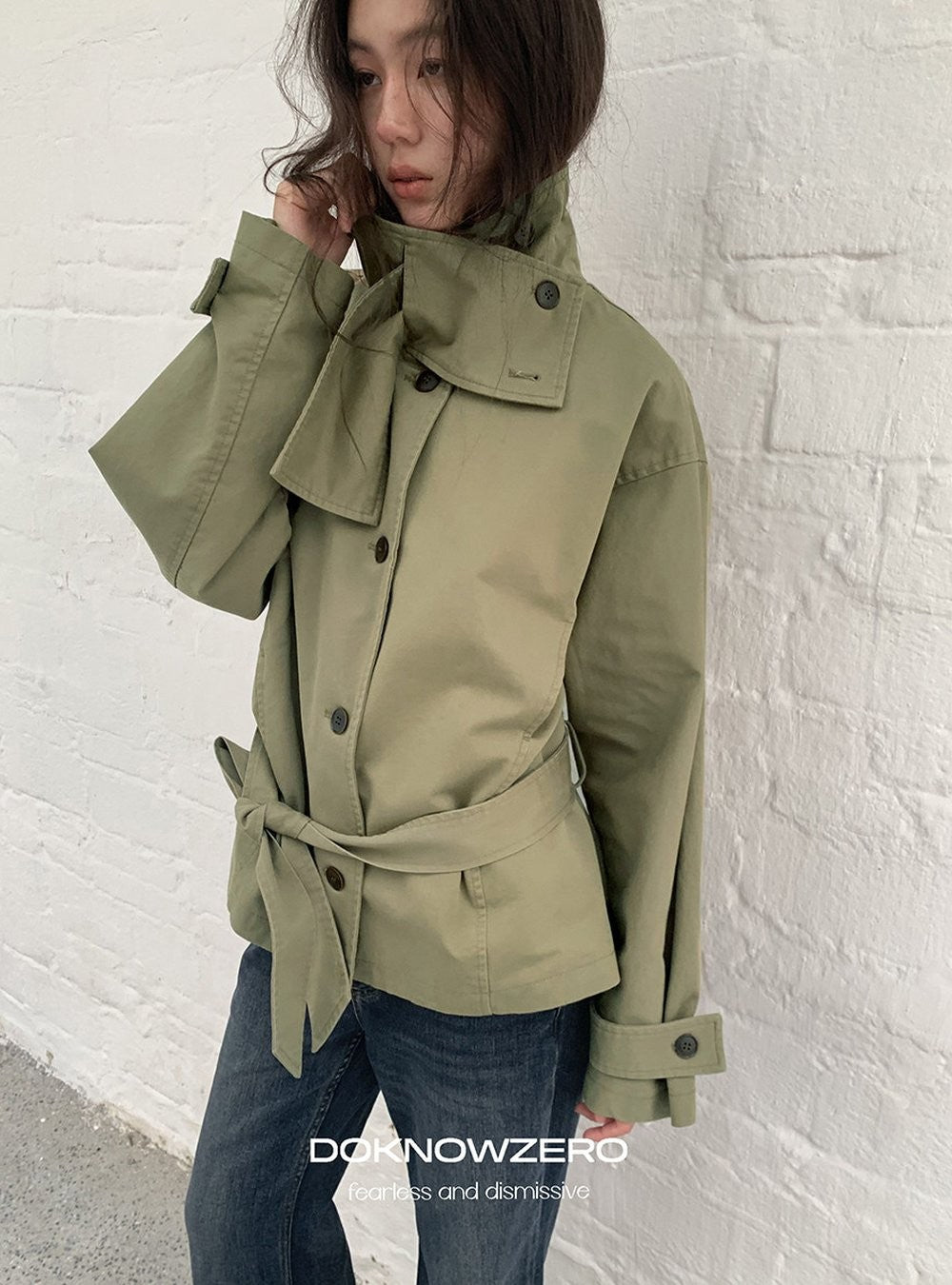 Low Waist Belted Field Jacket