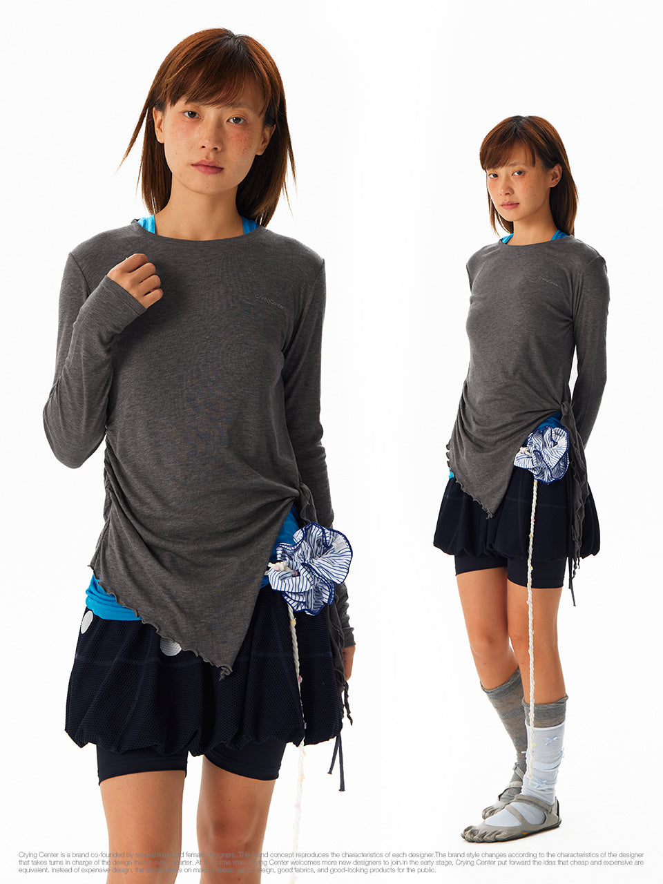 CryingCenter Waist Tie Point Long Sleeve