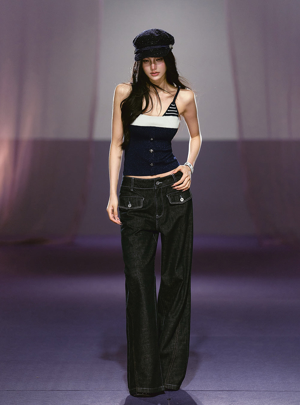 Obsidian Curve Wide Denim