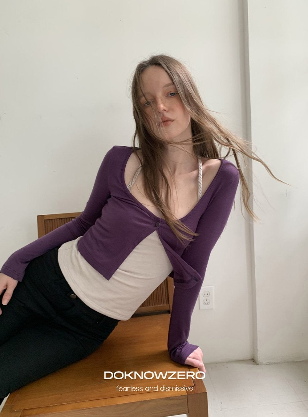 Twist Strap Layered Top Set (2color)