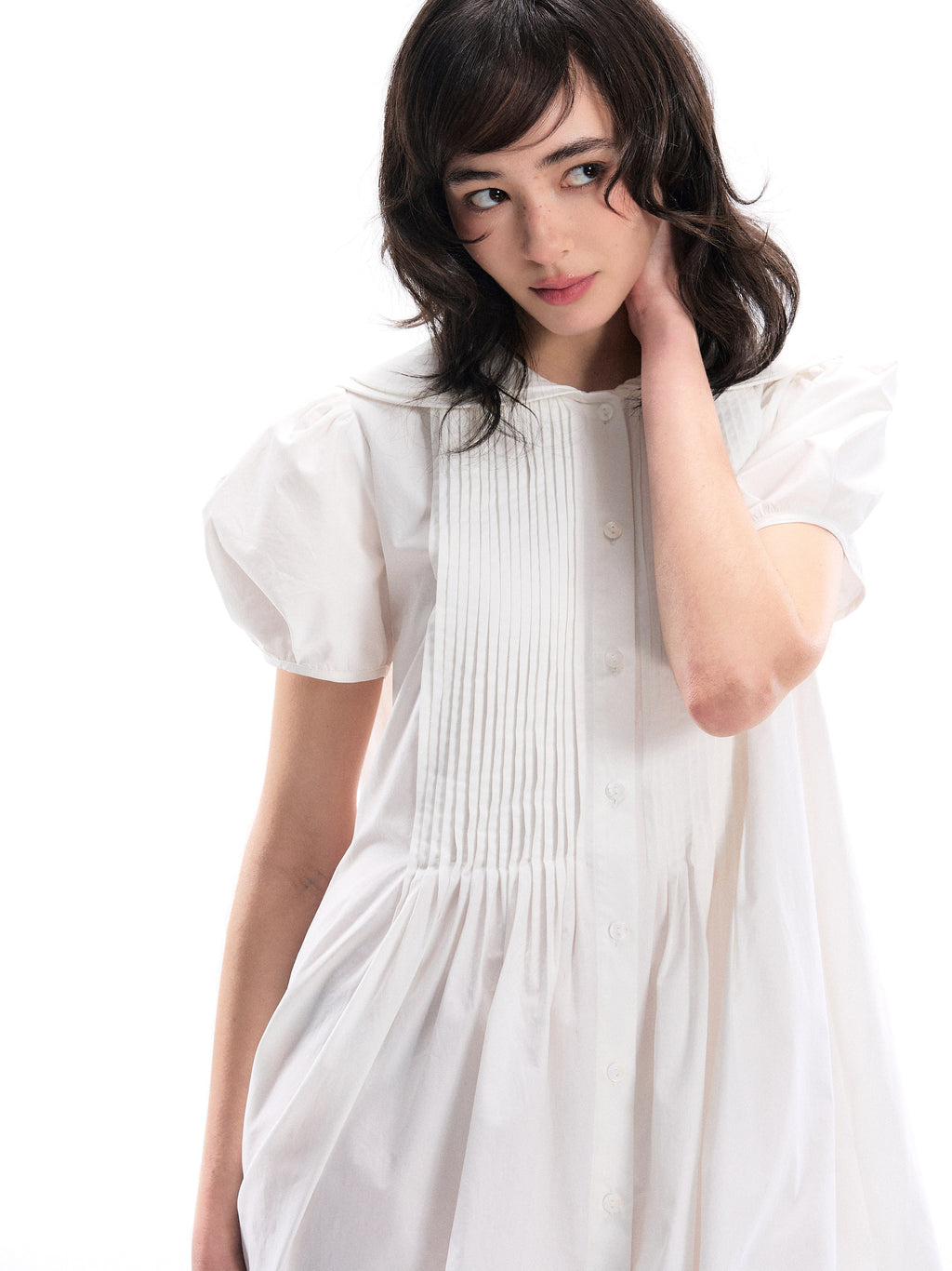 Romance Nanci Doll Collar Puff Shirt Dress