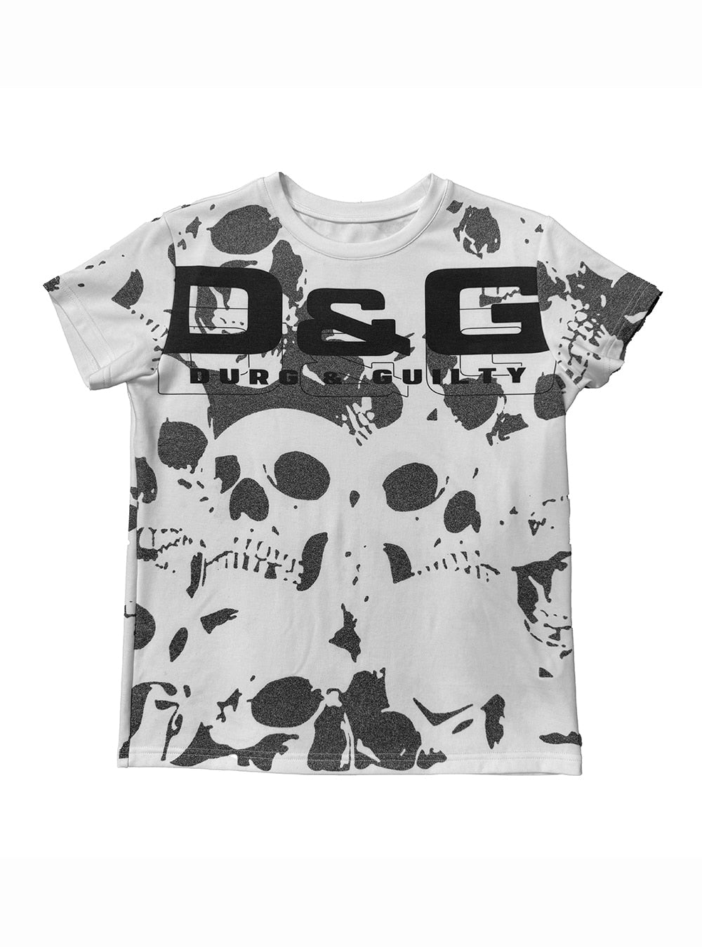 Skull Print Shoulder Top