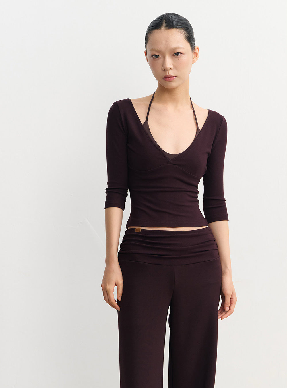 V-Neck Top & Flare Lounge Pants (2color)