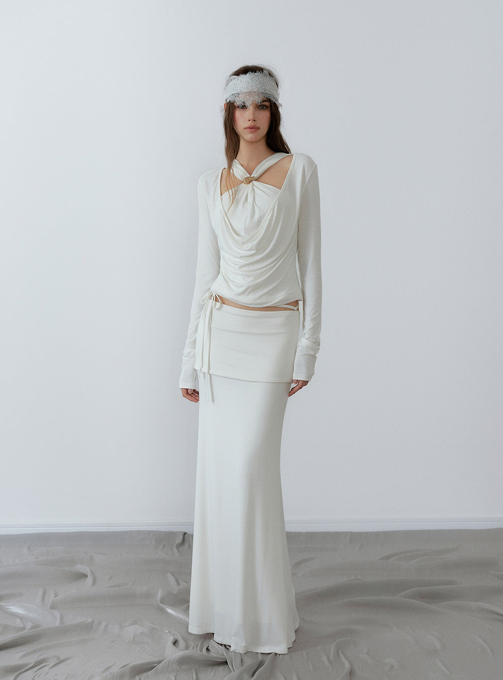 Drape Halter Layer V Top