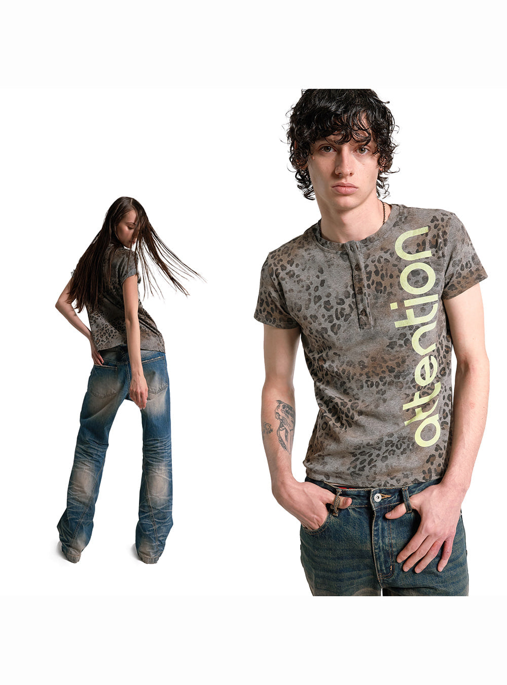 Attention Leopard Print T-Shirt