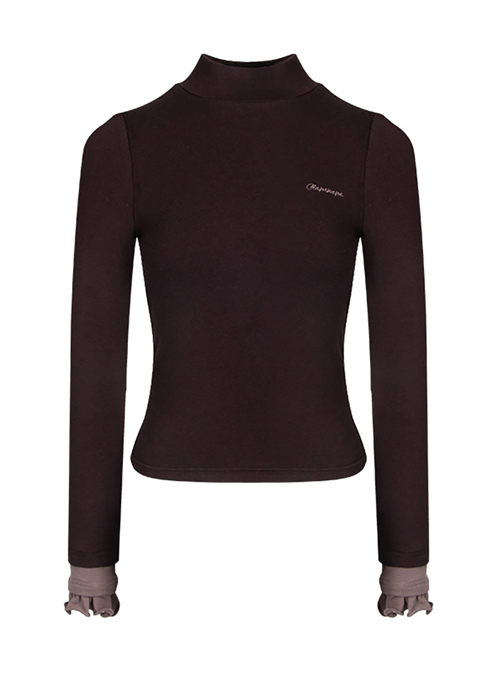 Half-Neck Long Sleeve Top (2color)