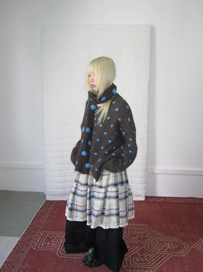 3months |  LOOSE KNITTED SWEATER JACKET【ID:TN00019】