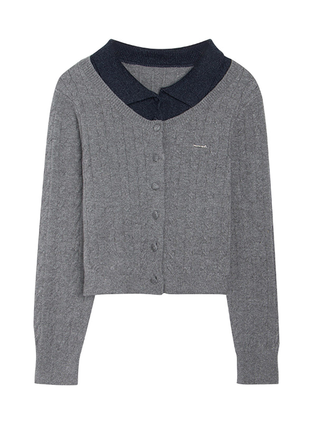 Color-Block Layered Knit Cardigan