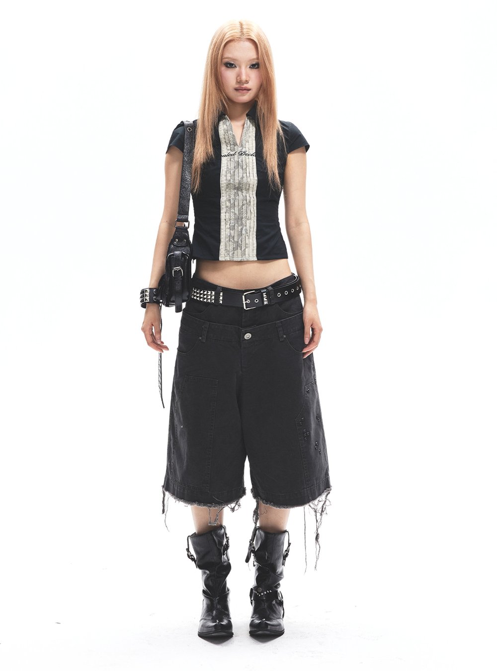 Frayed Edge Wide Pants