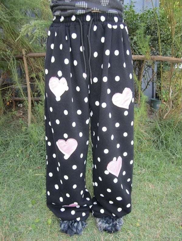 3months | CASUAL POLKA DOT WIDE LEG PANTS【ID:TN00036】
