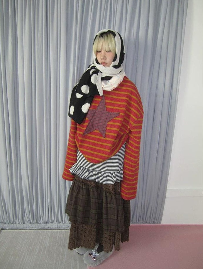 3months |  KOREAN STRIPED KNIT SWEATER【ID:TN00026】