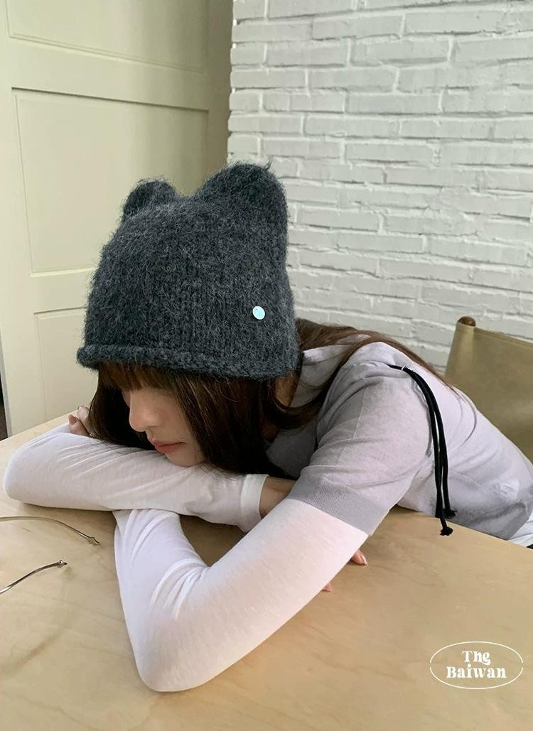 TRIA SELECT | FLUFFY CAT EARS WOOL CAP【ID:TN00085】