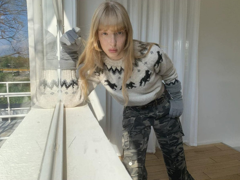 1JINN STUDIO | PLUNGING NECK KNIT SWEATER【ID:TN00068】