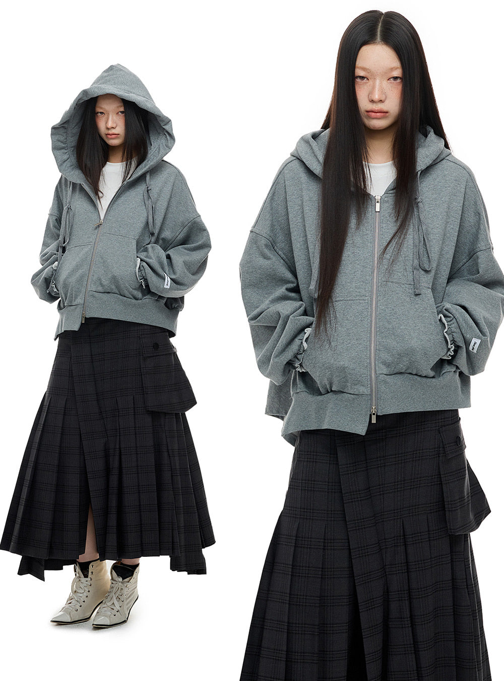 Tidal Hem Hooded Zip Up