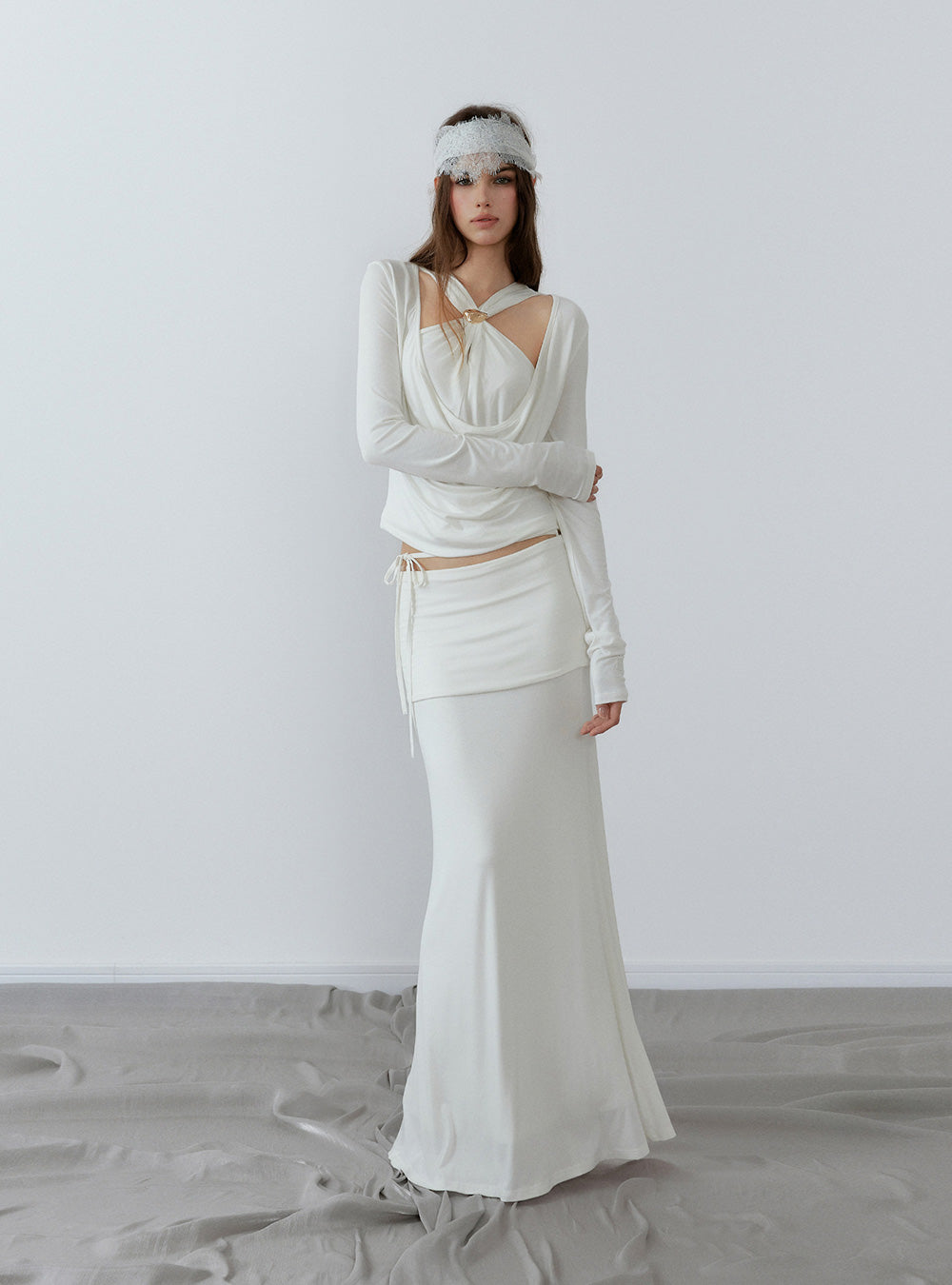 Drape Halter Layer V Top
