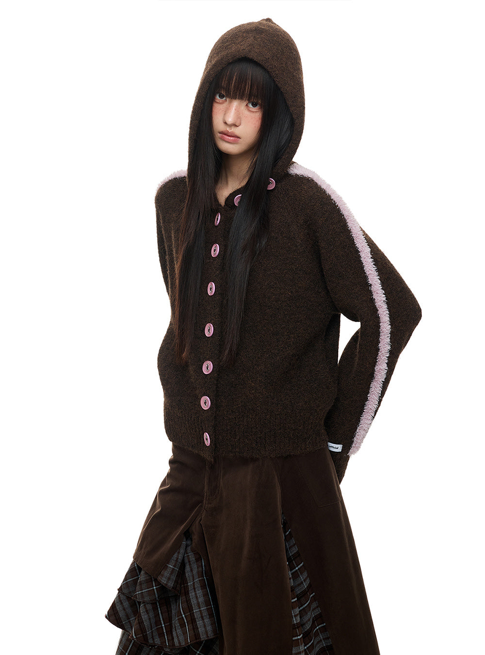 Button Up Knit Hoodie Cardigan (2color)
