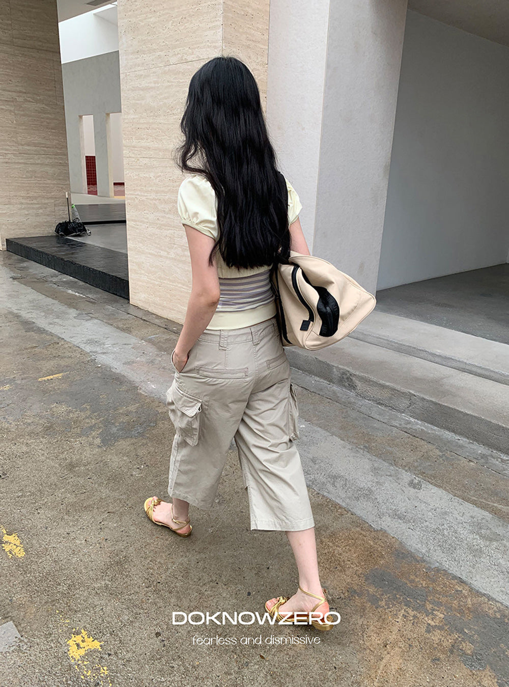 Retro Distressed Cargo Pants (2color)