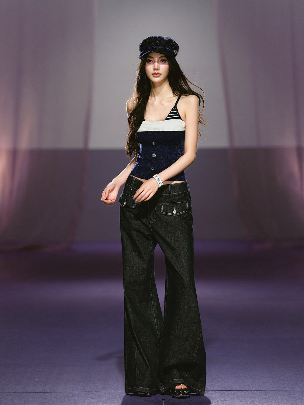 Obsidian Curve Wide Denim