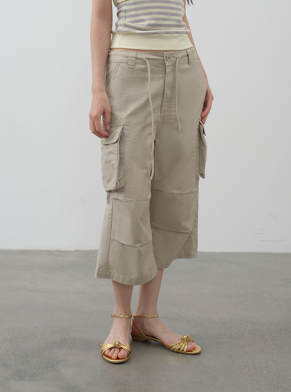 Retro Distressed Cargo Pants (2color)