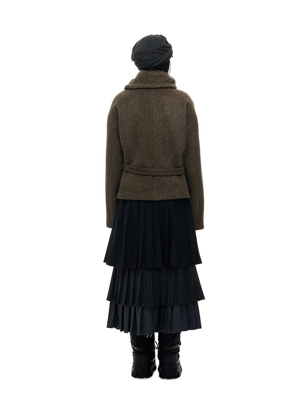 Cocoa Wrap Wool Jacket