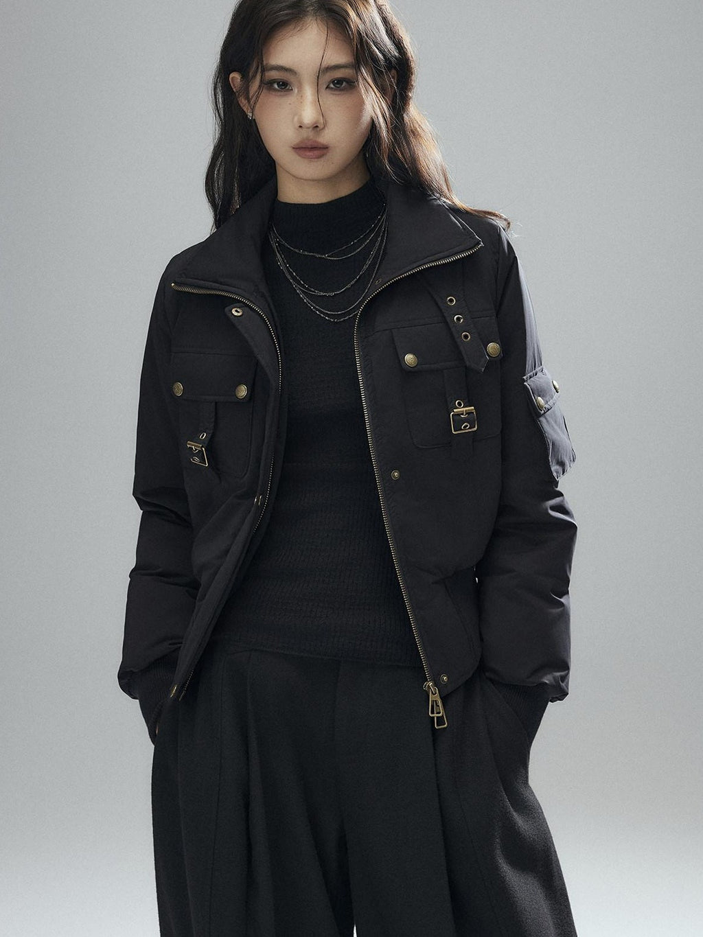 90 Percent White Duck Down Warm Casual Cinched Waist Women Everyday Down Jackets