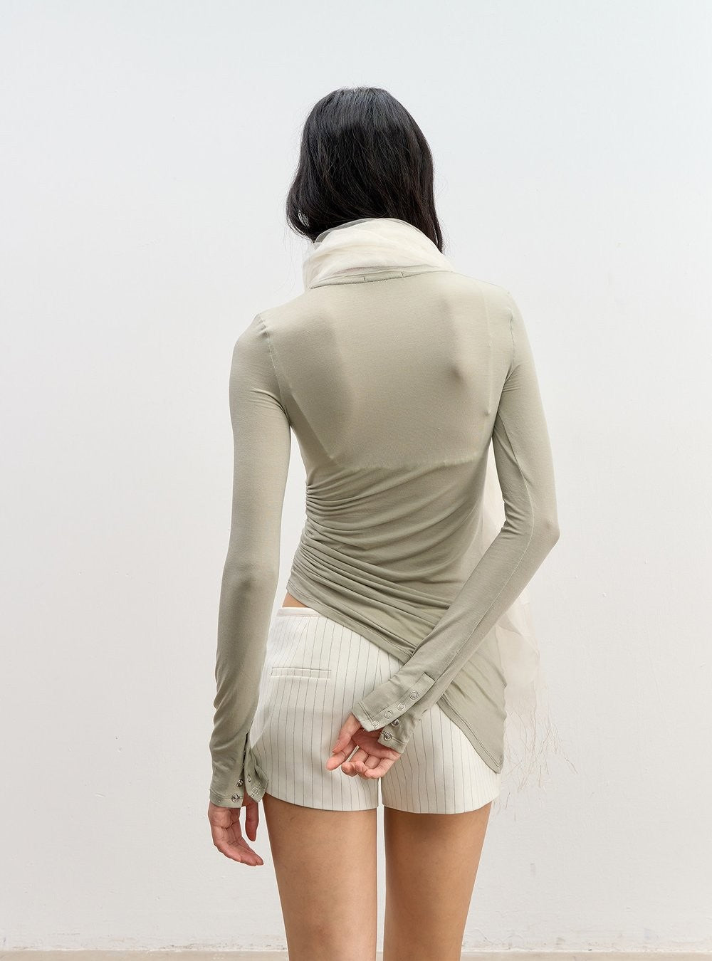 Asym Pleat Shirring Top