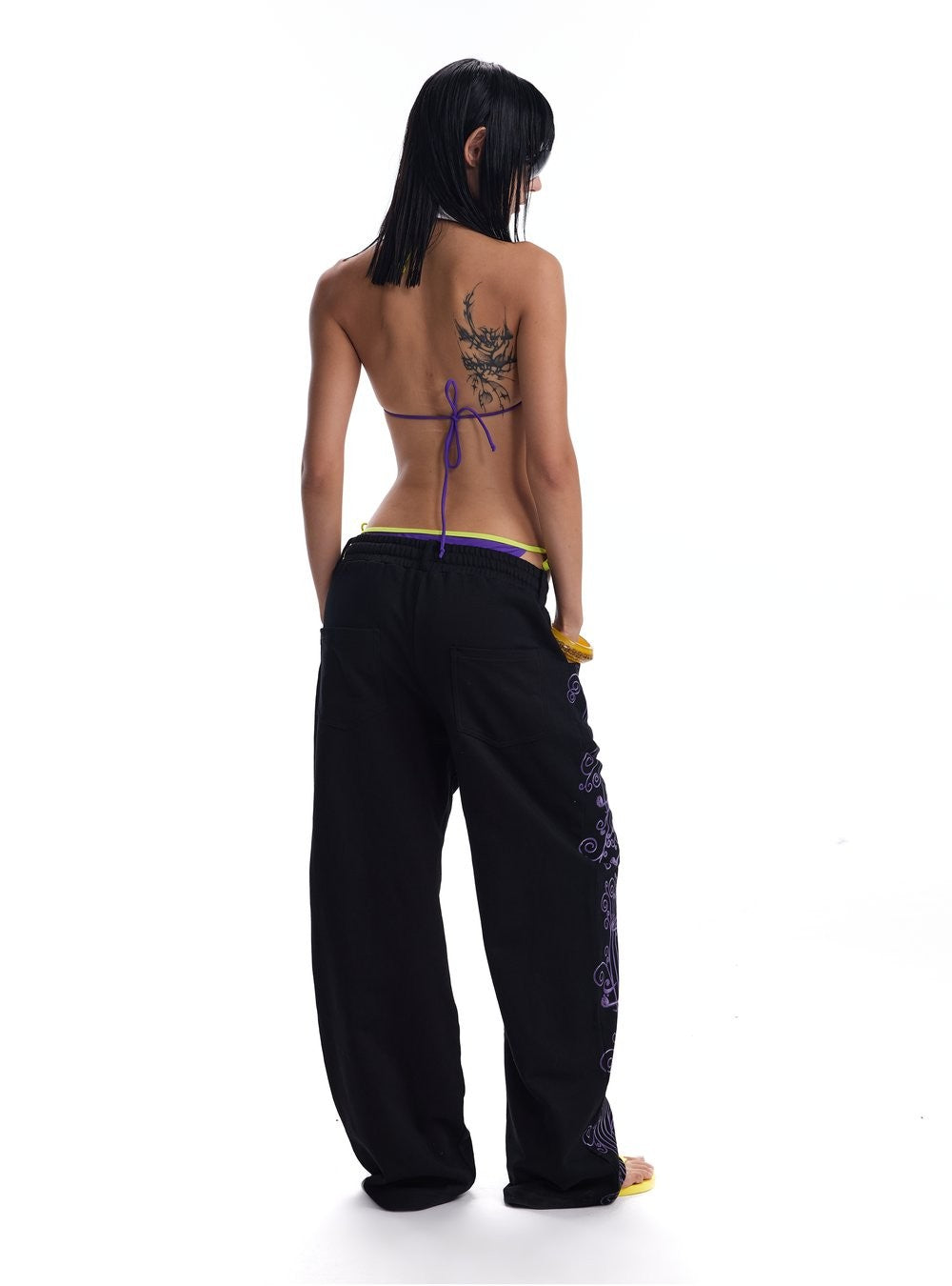 Vine Note Straight Pants
