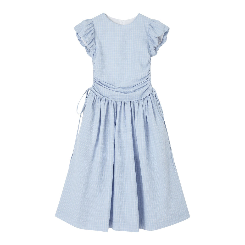 Romance Nanci Puff Sleeve Shirring Point Dress