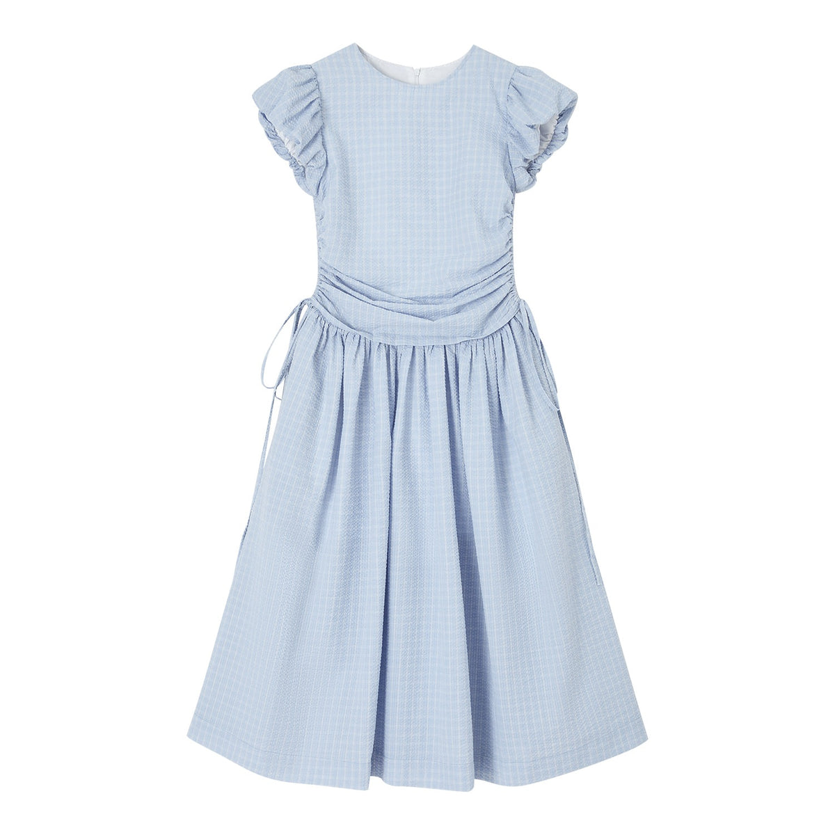 Romance Nanci Puff Sleeve Shirring Point Dress