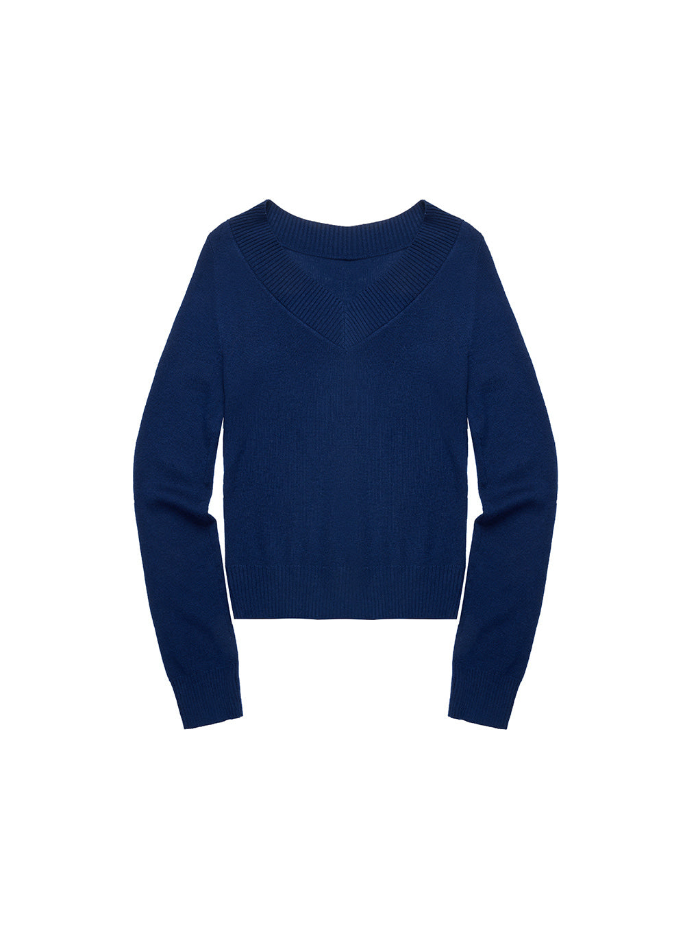 V-Neck Stripe Knit Top (2color)