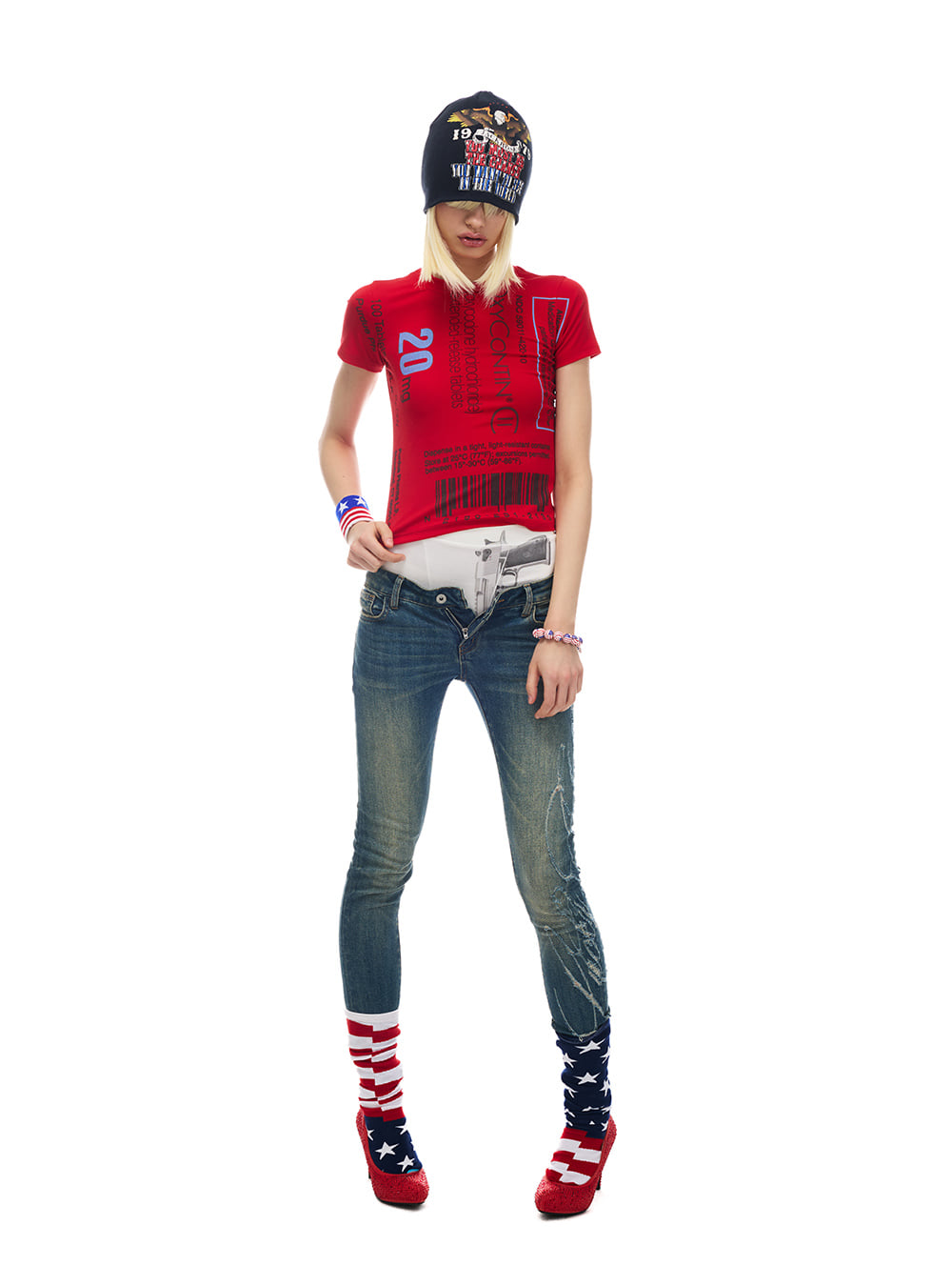 Oxy Label Graphic Slim Top