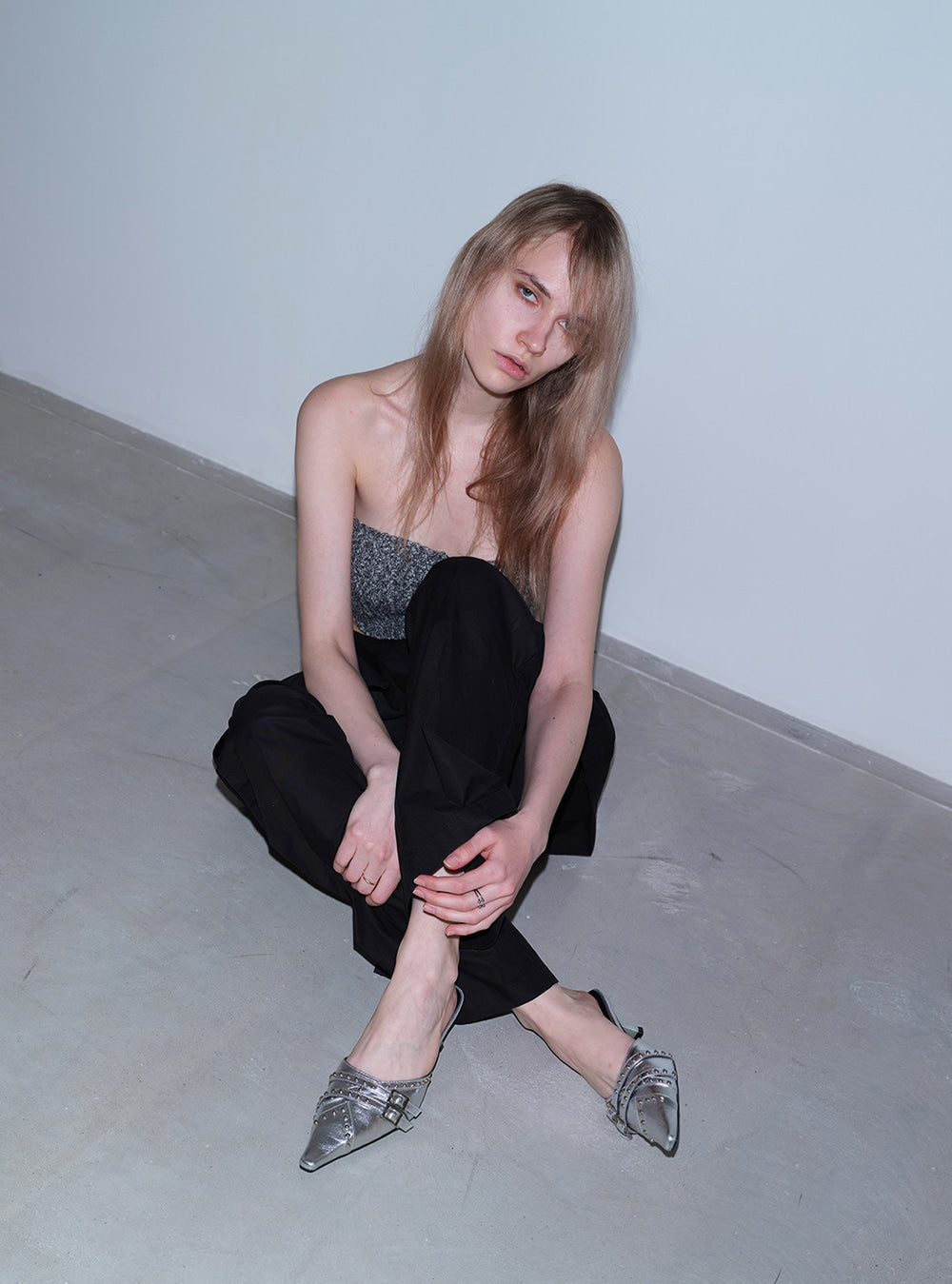 Chrome Ritual Mule Heels