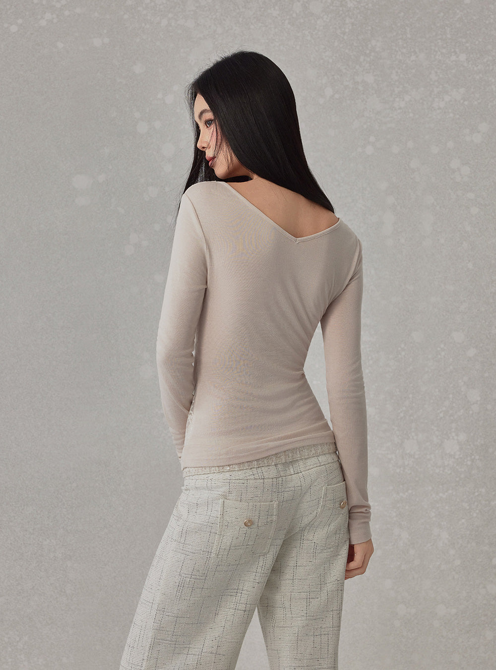 Twist Lace V-Neck Top