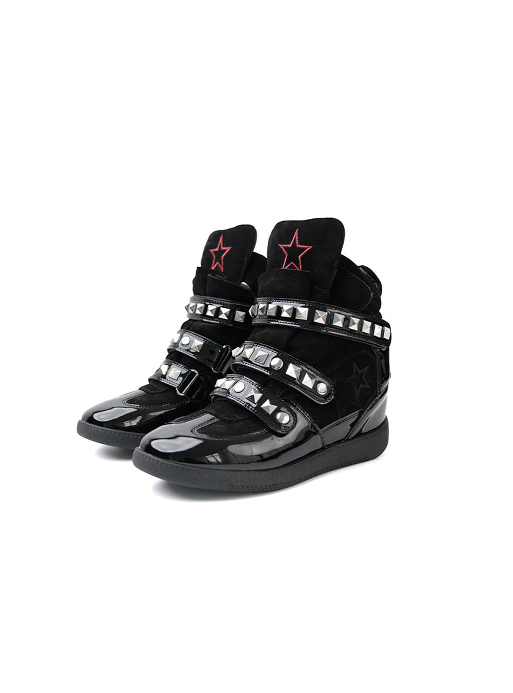 Black Star Studded Platform Shoes