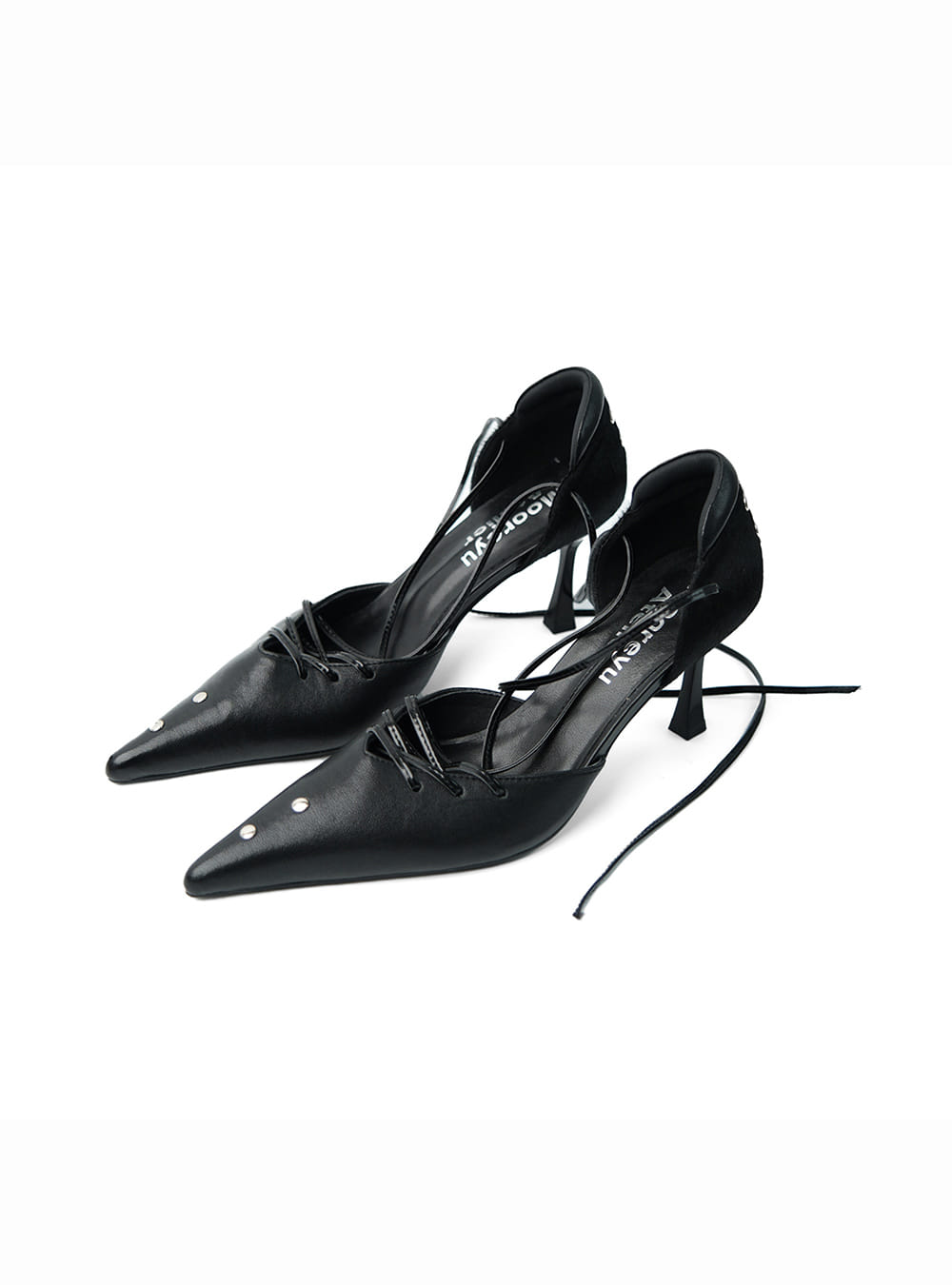 Noir Veil Lace Heels