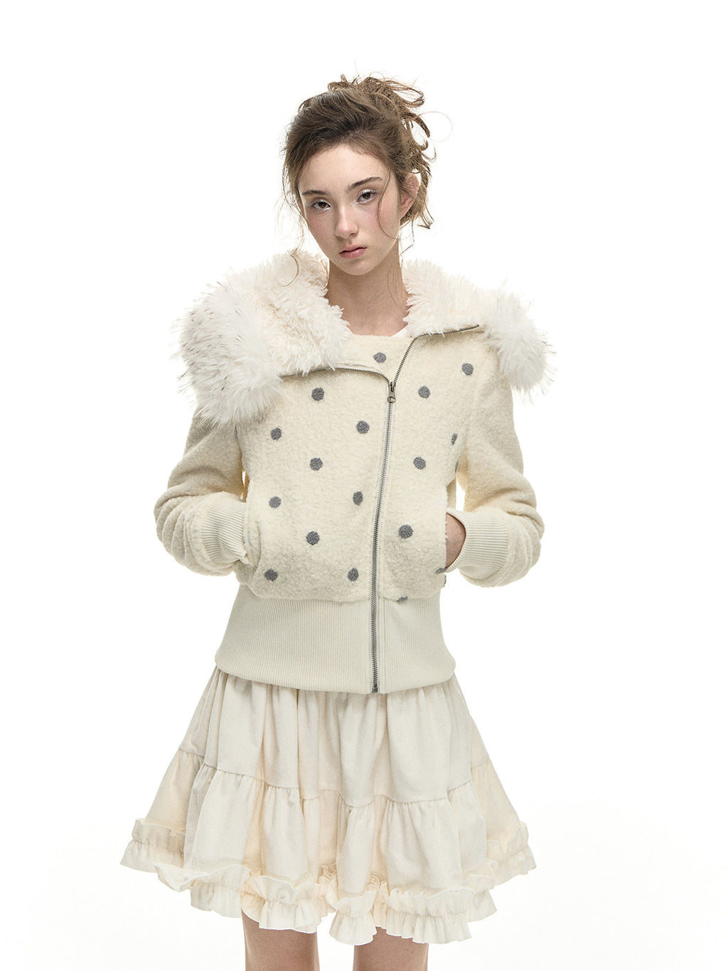 Romance Nanci Slim Fit Fur Short Jacket